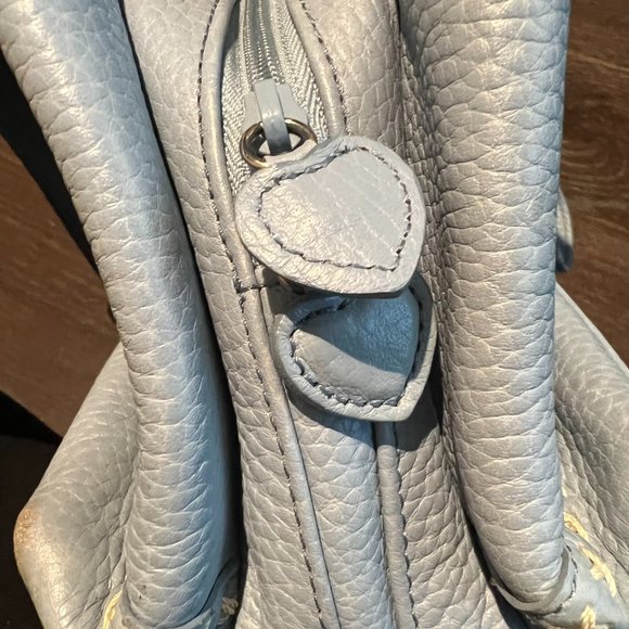 Light Blue Leather Brighton Purse with bow - Picture 6 of 6